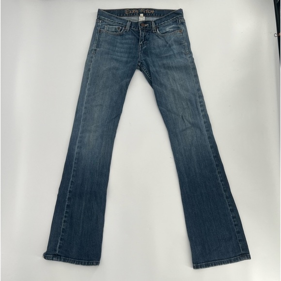 Ezra Fitch Flare Rough Hem Embellished Jeans Size 25 Women’s - Picture 1 of 7
